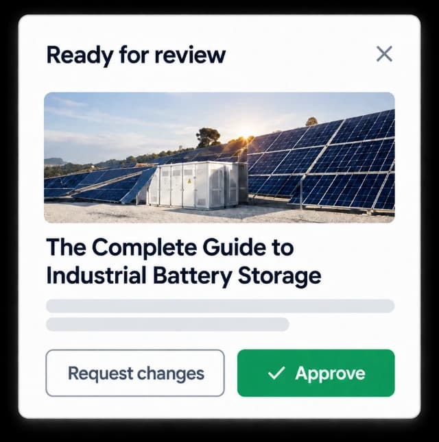 Ready for review screen